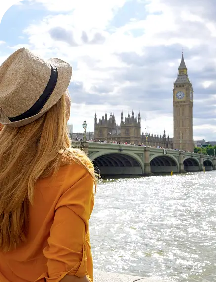 Person watching the big ben